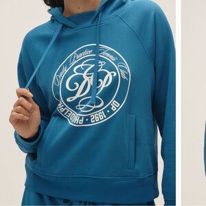 Anthropologie Daily Practice Blue Graphic Tennis Hoodie